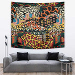 African Mixed Wild Animal Skins Tapestry
