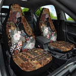 Beautiful Black Woman Car Seat Cover African Tribal Pattern