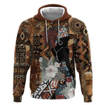 Beautiful Black Woman Hoodie African Tribal Pattern