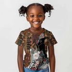Beautiful Black Woman Kid T shirt African Tribal Pattern