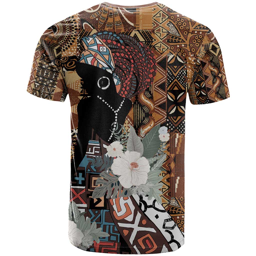 Beautiful Black Woman T shirt African Tribal Pattern