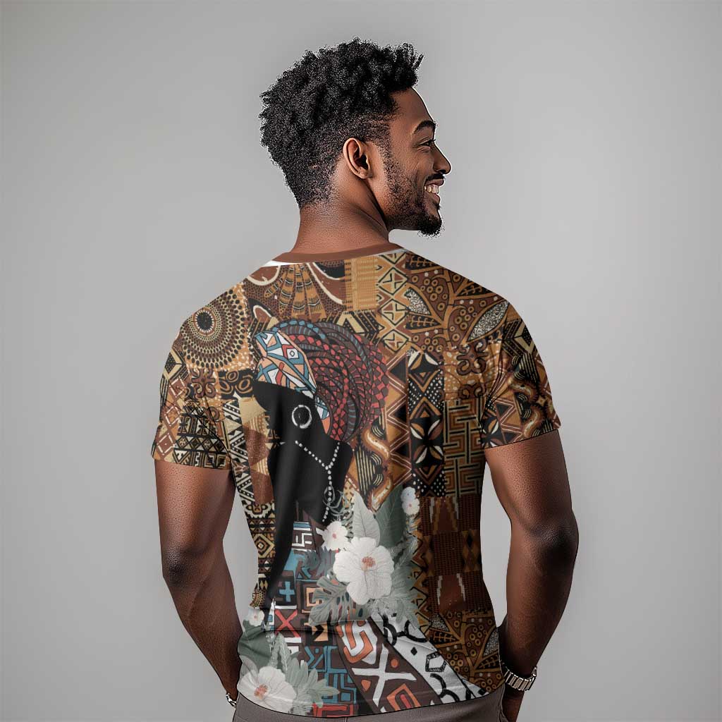 Beautiful Black Woman T shirt African Tribal Pattern