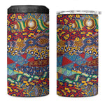 Traditional African Animal Skins Pattern 4 in 1 Can Cooler Tumbler
