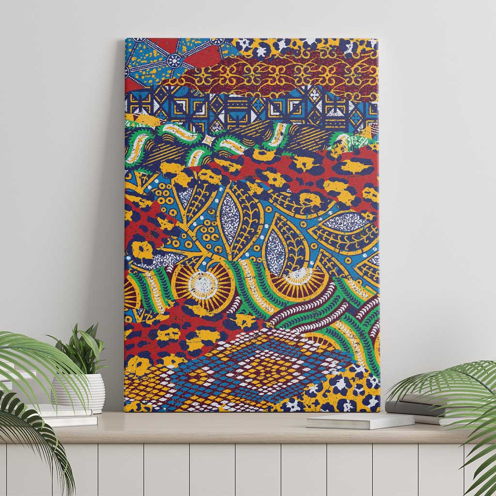 Traditional African Animal Skins Pattern Canvas Wall Art