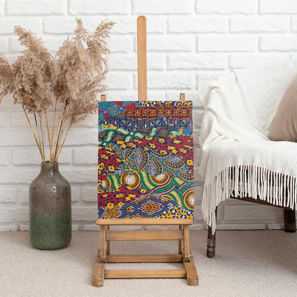 Traditional African Animal Skins Pattern Canvas Wall Art