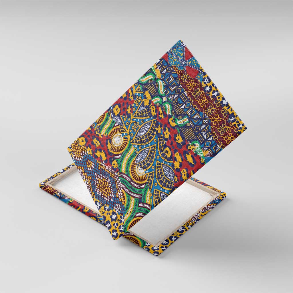 Traditional African Animal Skins Pattern Canvas Wall Art