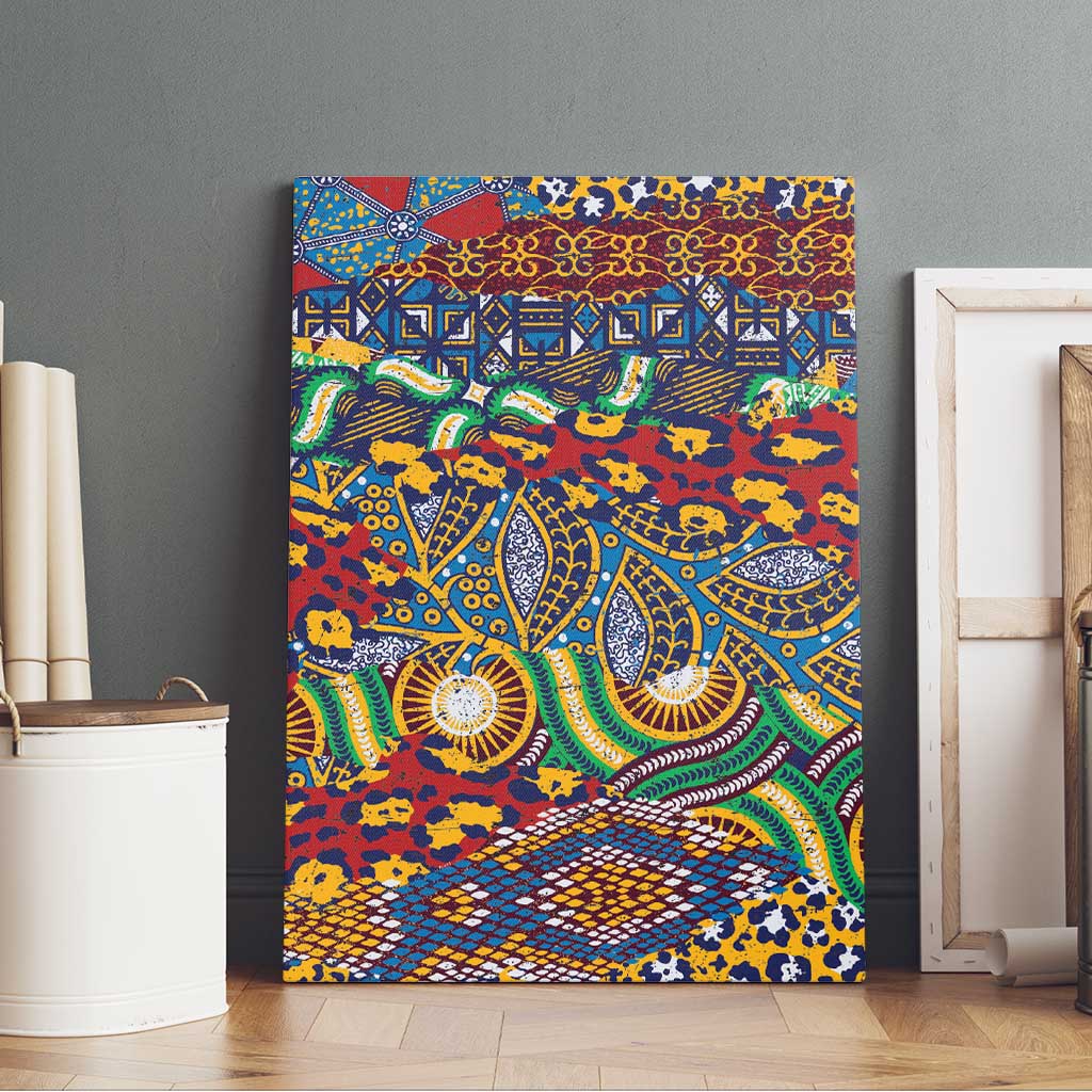 Traditional African Animal Skins Pattern Canvas Wall Art