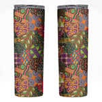 Traditional Ethnic African Vintage Motifs Skinny Tumbler