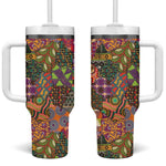 Traditional Ethnic African Vintage Motifs Tumbler With Handle