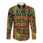Black History Black Month Dream Like Long Sleeve Button Shirt