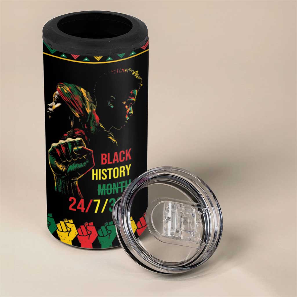 When I'm Born I'm Black 4 in 1 Can Cooler Tumbler Black History Black Month