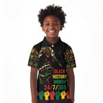 When I'm Born I'm Black Kid Polo Shirt Black History Black Month