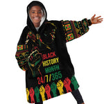 When I'm Born I'm Black Kid Wearable Blanket Hoodie Black History Black Month