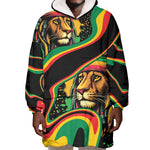 Proud Afro-Jamaicans Rasta Lion Wearable Blanket Hoodie Reggae My Soul