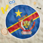 Africa DR of the Congo Personalized Beach Blanket Flag Style - African Pride