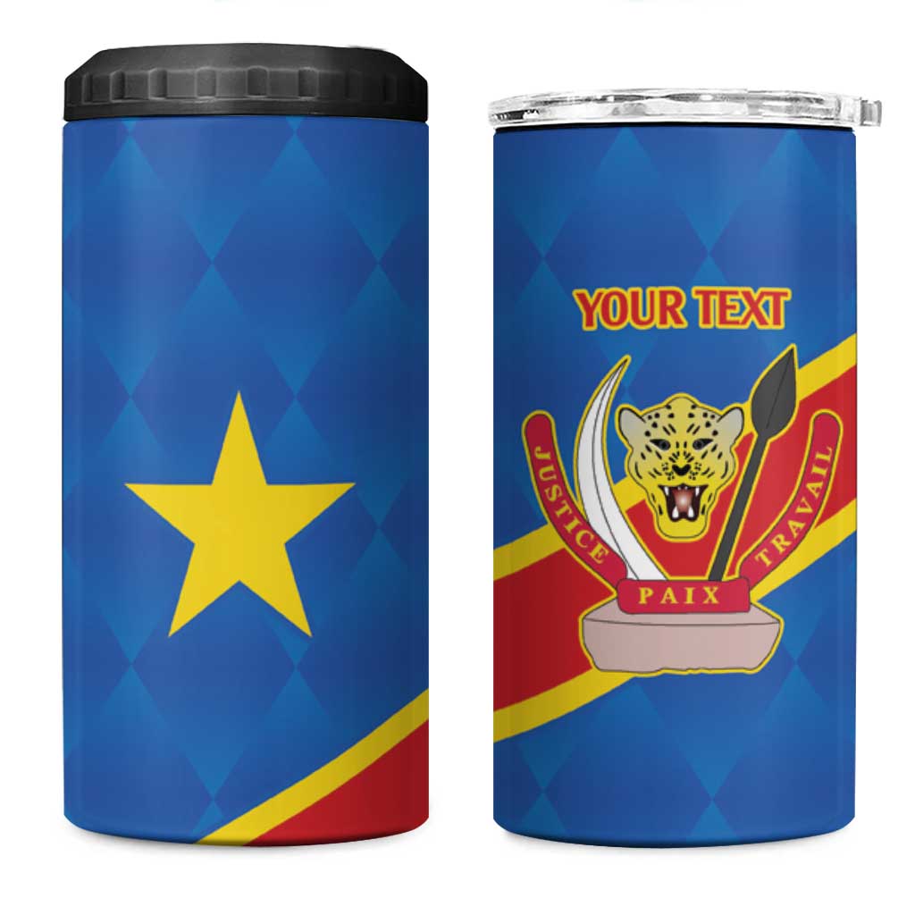Africa DR of the Congo Personalized 4 in 1 Can Cooler Tumbler Flag Style - African Pride