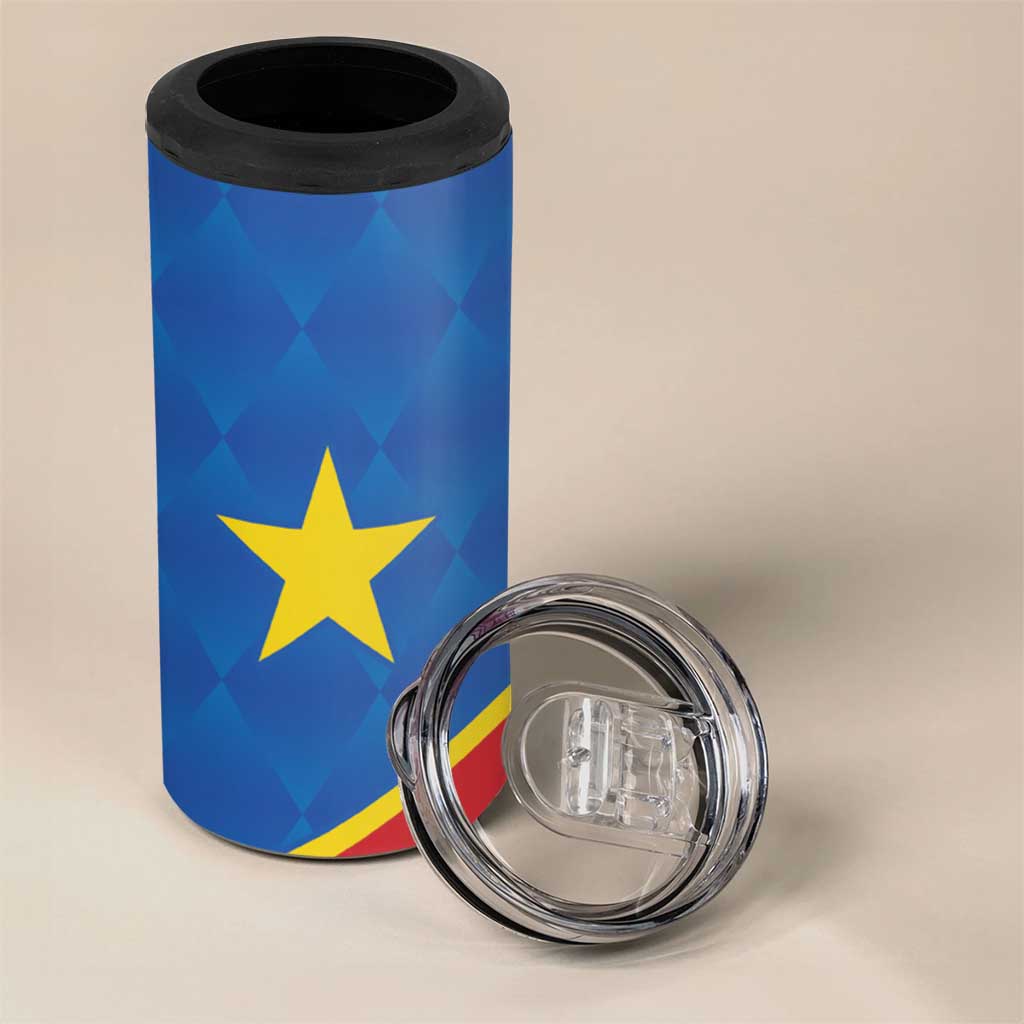 Africa DR of the Congo Personalized 4 in 1 Can Cooler Tumbler Flag Style - African Pride