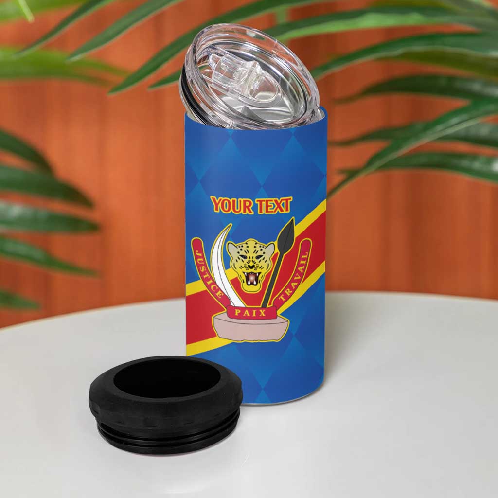 Africa DR of the Congo Personalized 4 in 1 Can Cooler Tumbler Flag Style - African Pride