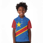 Africa DR of the Congo Personalized Kid Polo Shirt Flag Style - African Pride