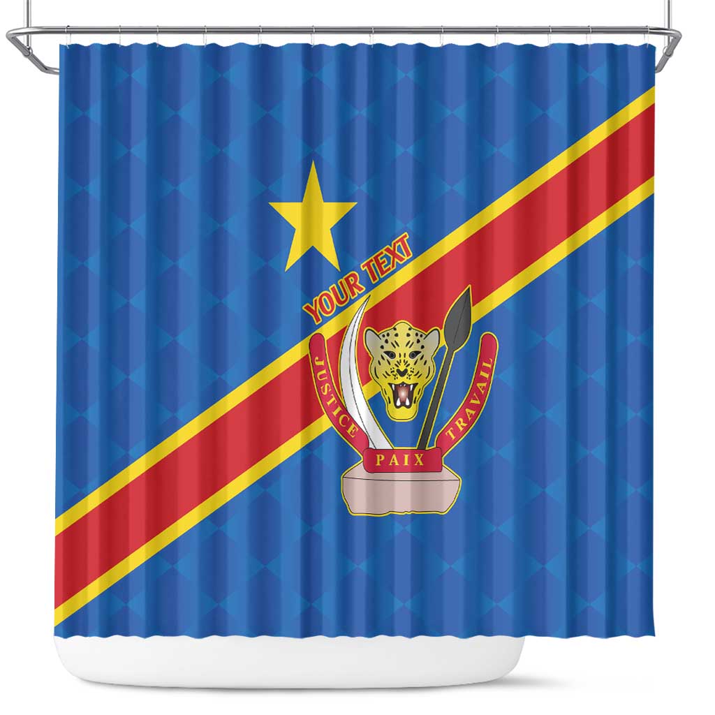 Africa DR of the Congo Personalized Shower Curtain Flag Style - African Pride