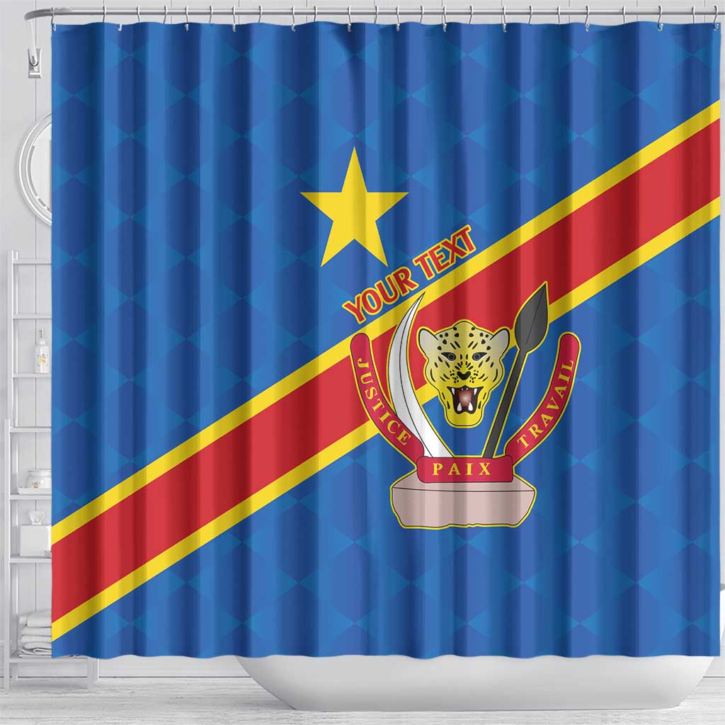 Africa DR of the Congo Personalized Shower Curtain Flag Style - African Pride