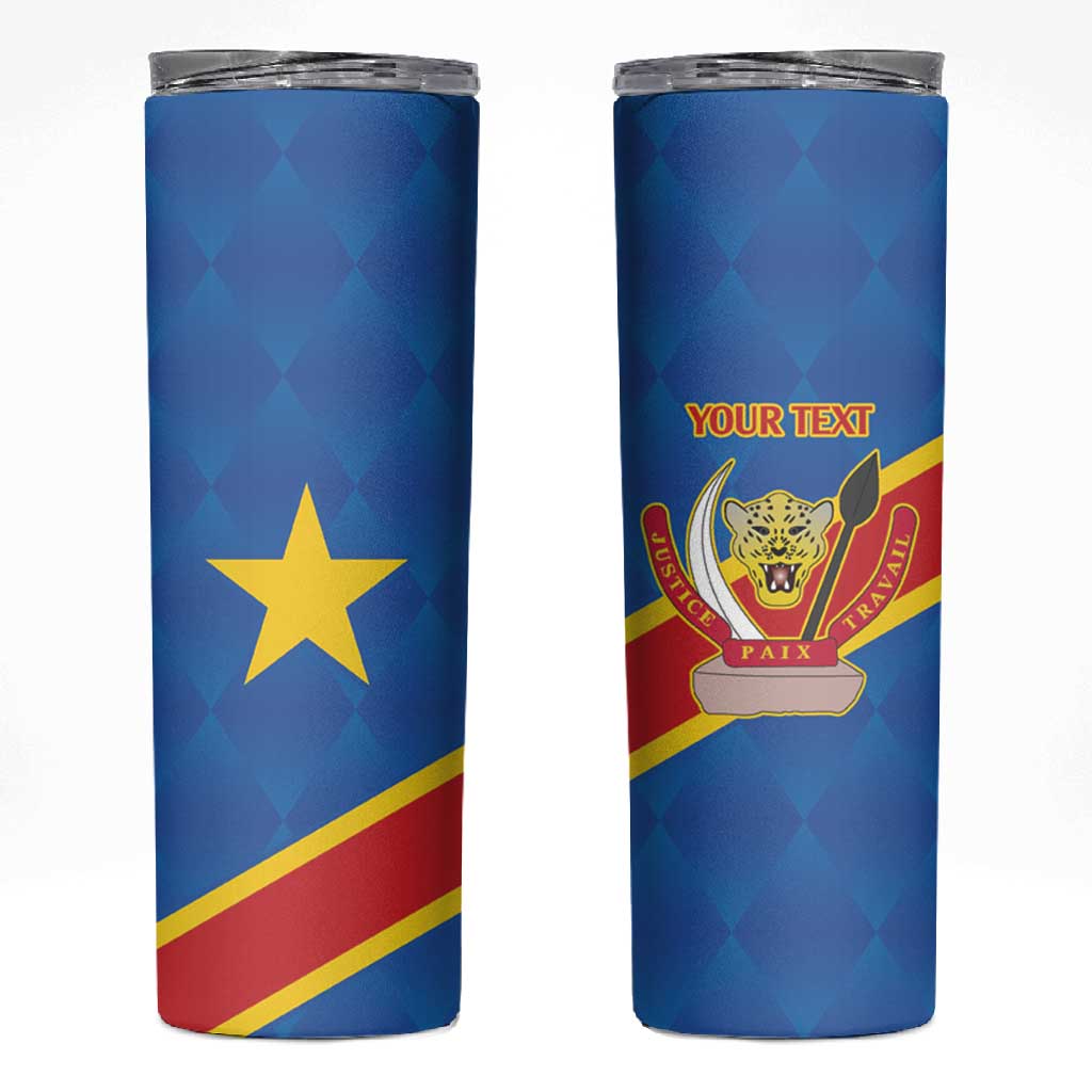 Africa DR of the Congo Personalized Skinny Tumbler Flag Style - African Pride