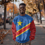 Africa DR of the Congo Personalized Sweatshirt Flag Style - African Pride