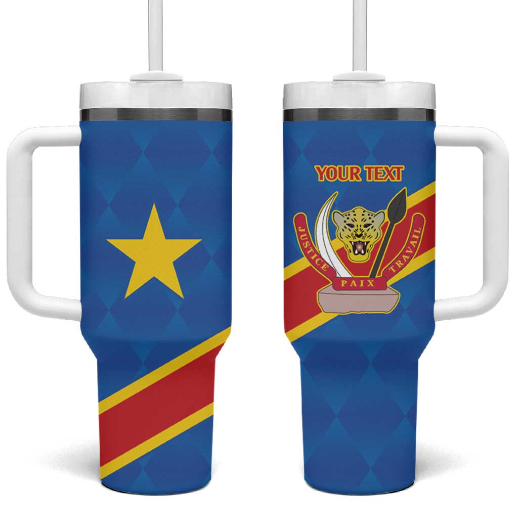 Africa DR of the Congo Personalized Tumbler With Handle Flag Style - African Pride
