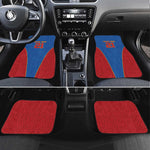 Africa DR Congo Football Custom Car Mats Blue Leopard Skin Pattern - African Pride