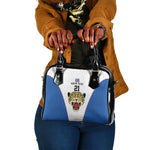 Africa DR Congo Football Custom Shoulder Handbag White Leopard Skin Pattern - African Pride