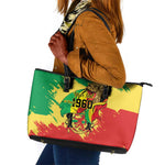 Republic of The Congo Independence Day Personalized Leather Tote Bag Congo-Brazzaville Since 1960 - African Pride