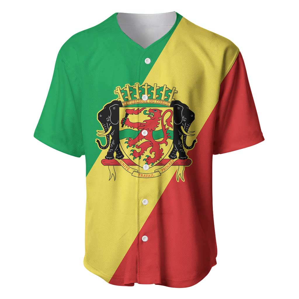 Republic of The Congo Personalized Baseball Jersey Simple Flag Style - African Pride