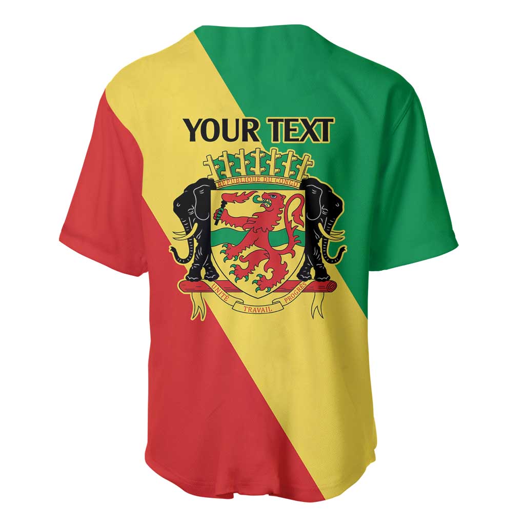 Republic of The Congo Personalized Baseball Jersey Simple Flag Style - African Pride