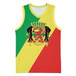 Republic of The Congo Personalized Basketball Jersey Simple Flag Style - African Pride