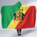 Republic of The Congo Personalized Hooded Blanket Simple Flag Style - African Pride