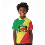 Republic of The Congo Personalized Kid Polo Shirt Simple Flag Style - African Pride