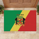 Republic of The Congo Personalized Rubber Doormat Simple Flag Style - African Pride