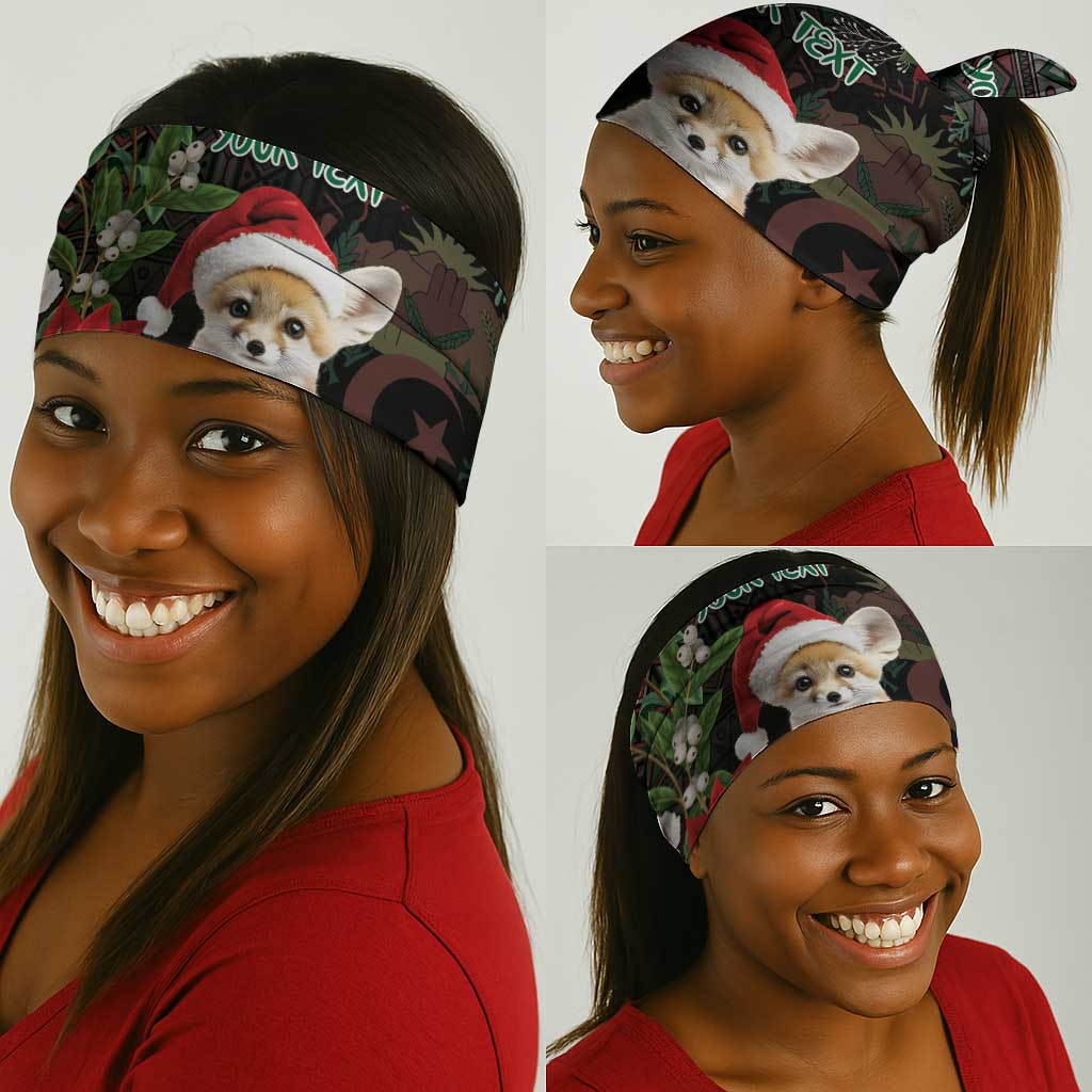 Algeria Christmas Personalized Neck Gaiter Fennec Fox Santa and Traditional Pattern LT9
