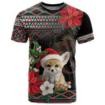Algeria Christmas Personalized T shirt Fennec Fox Santa and Traditional Pattern