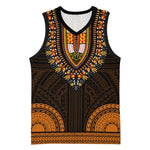 African Dashiki and Polynesian Pattern Basketball Jersey Gold - African Pride