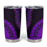African Dashiki and Polynesian Pattern Tumbler Cup Purple