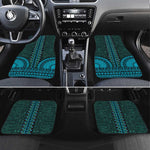 Teal Dashiki and Tapa Pattern Car Mats Africa-Polynesia Together Culture