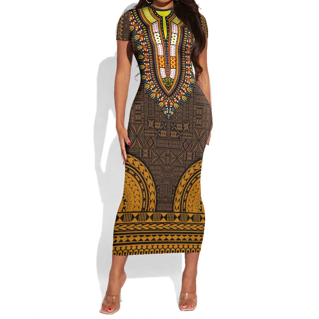 Pink Dashiki and Tapa Pattern Grocery Bag Africa-Polynesia Together Culture LT9 main image 1