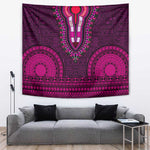 Pink Dashiki and Tapa Pattern Tapestry Africa-Polynesia Together Culture