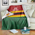 Custom Africa Cricket Zimbabwe Blanket Zimbabwean Pattern Flag Motif - African Pride