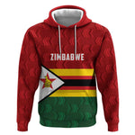 Custom Africa Cricket Zimbabwe Hoodie Zimbabwean Pattern Flag Motif - African Pride