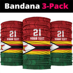 Custom Africa Cricket Zimbabwe Neck Gaiter Zimbabwean Pattern Flag Motif LT9