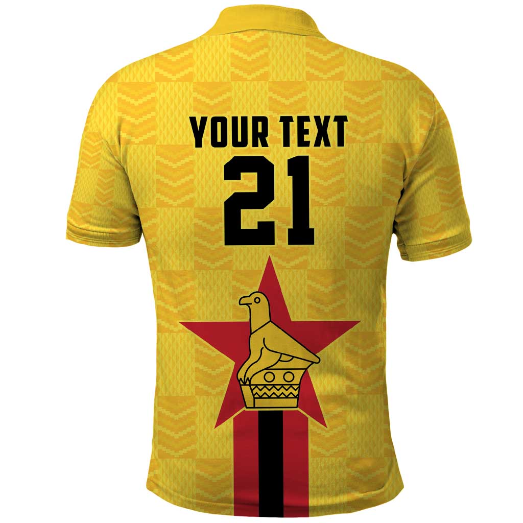 Custom Africa Football Zimbabwe Polo Shirt The Warriors with Zimbabwe Bird - African Pride