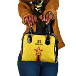 Custom Africa Football Zimbabwe Shoulder Handbag The Warriors with Zimbabwe Bird - African Pride