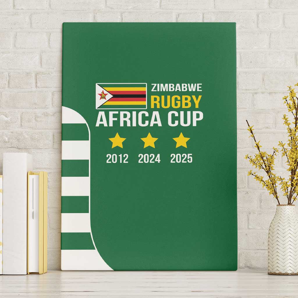 Zimbabwe Rugby History Champion Canvas Wall Art One For The History Sables - African Pride